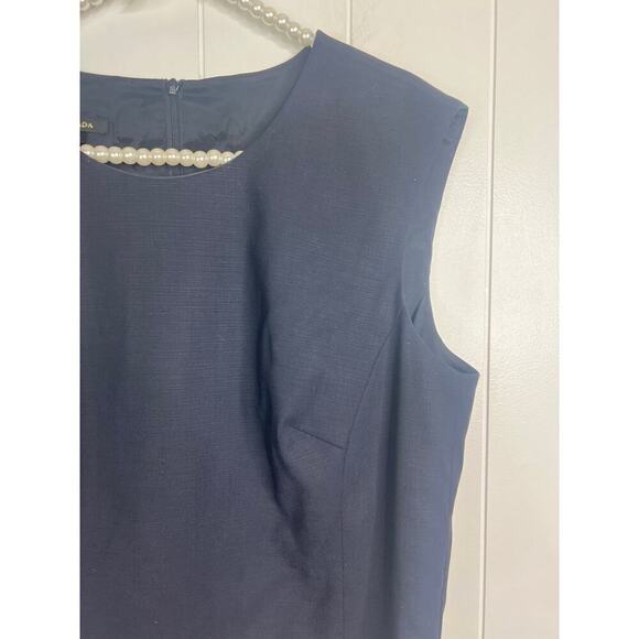 Escada Navy Blue Wool Fully Lined Shell with Side and Back Zipper Size 42/US L - Picture 2 of 9